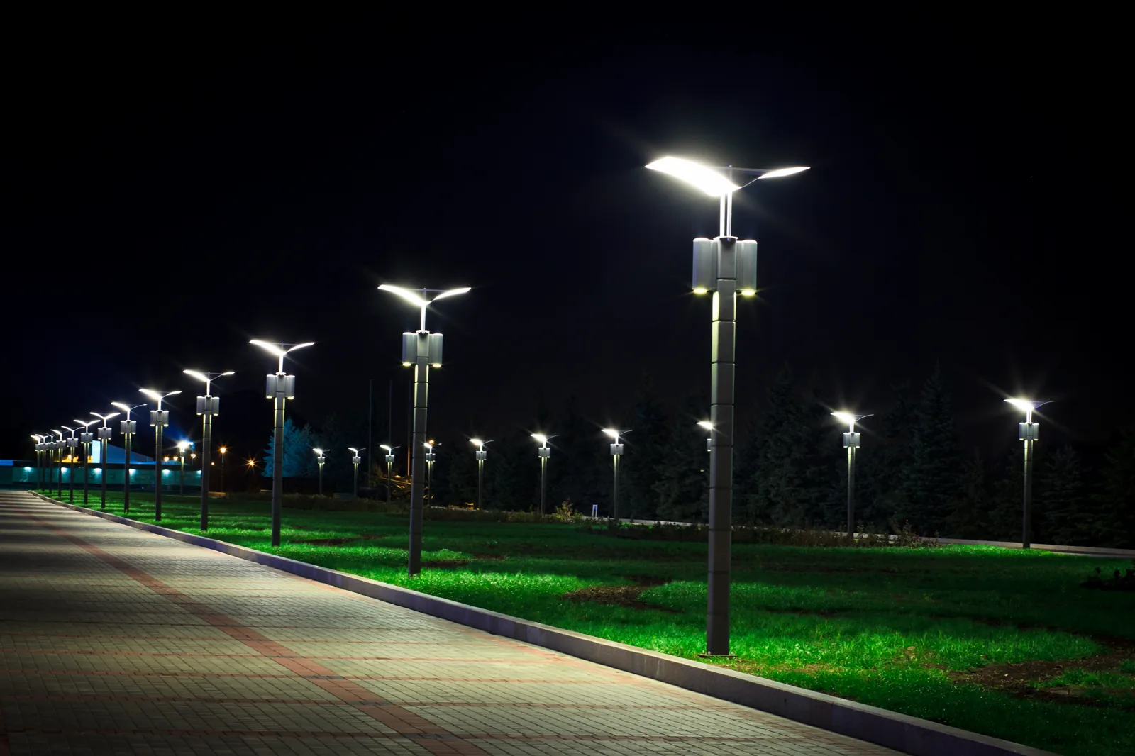 Area esterna illuminata con tecnologia LED